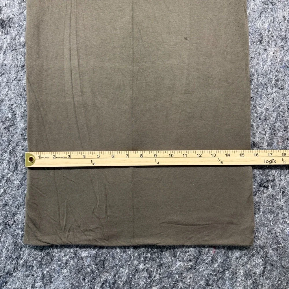 Leith Olive Green Maxi‎ Skirt Size Large Elastic Waist Rayon Blend Stretch